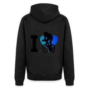 Cycliste de course vélo de course vélo de route cyclisme de course - Veste à capuche bio Premium Unisexe - noir - Dos - Nico (187cm)