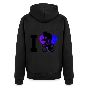 Vélo de route pour hommes Vélo de course Vélo de course Cyclisme de course - Veste à capuche bio Premium Unisexe - noir - Dos - Nico (187cm)