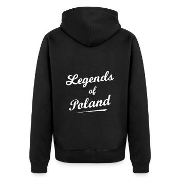 Les légendes de la Pologne - Veste à capuche bio Premium Unisexe - noir - Dos - Nico (187cm)