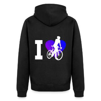 Vélo de route pour femmes Vélo de route Vélo de route Vélo de route - Veste à capuche bio Premium Unisexe - noir - Dos - Nico (187cm)