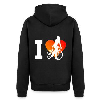 Vélo de route Roadbike Hommes Cyclistes de route Cyclisme de route Cyclisme de route - Veste à capuche bio Premium Unisexe - noir - Dos - Nico (187cm)