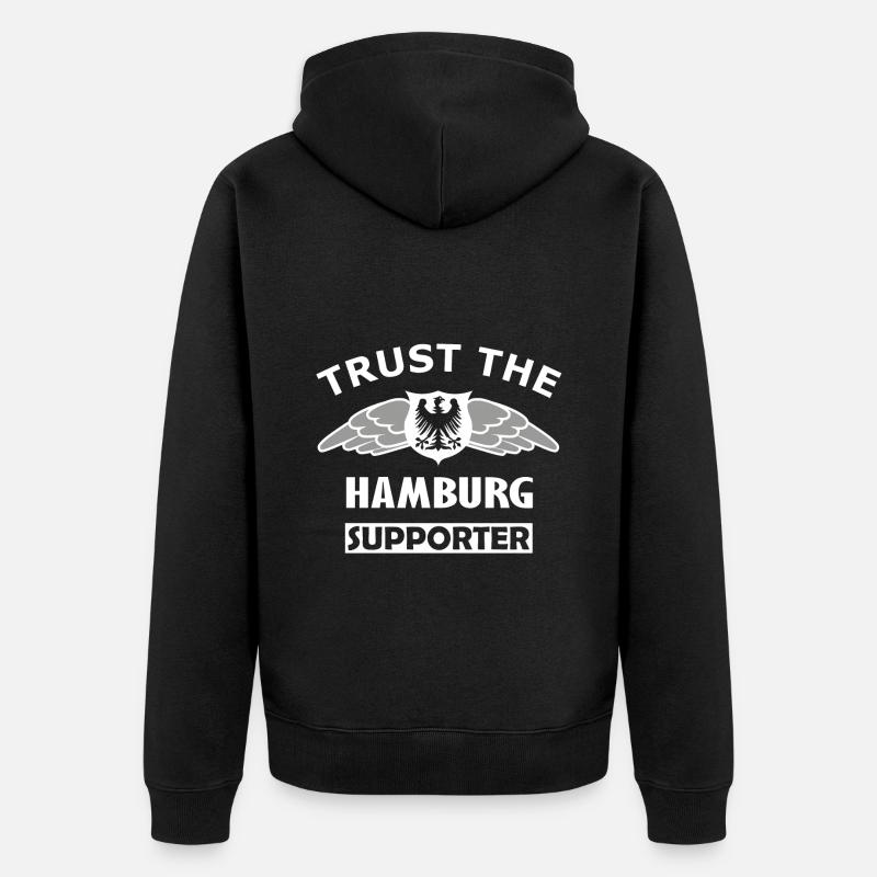 Faites confiance au Hamburger - Veste à capuche bio Premium Unisexe - noir