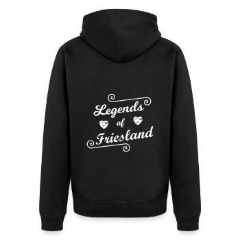 Légendes frisonnes - Veste à capuche bio Premium Unisexe - noir - Dos - Nico (187cm)