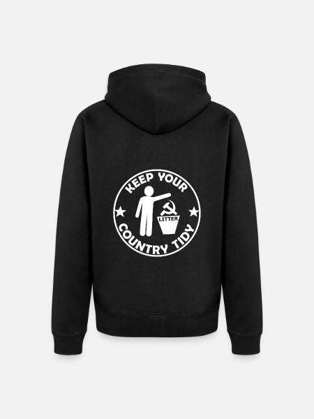 Keep the environment clean - Unisex Premium Organic Zip Hoodie - black