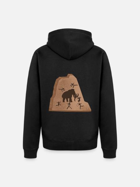 Mammut Steinzeit - Unisex Premium Bio Zip Hoodie - Schwarz