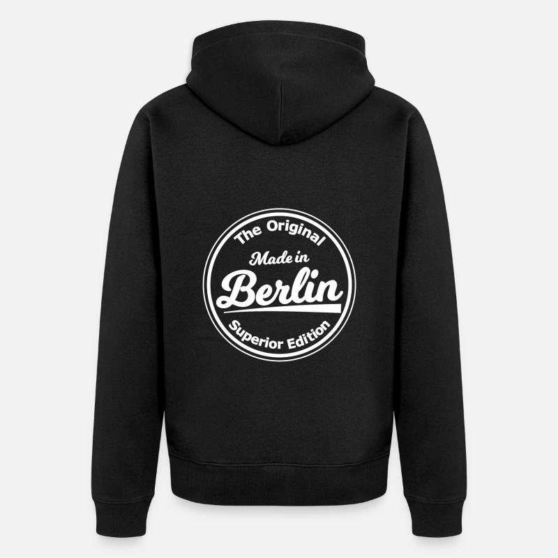 Capitale Berlin - Veste à capuche bio Premium Unisexe - noir