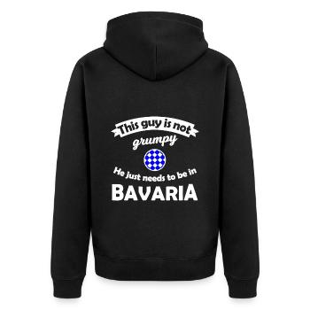 Patrie bavaroise - Veste à capuche bio Premium Unisexe - noir - Dos - Nico (187cm)