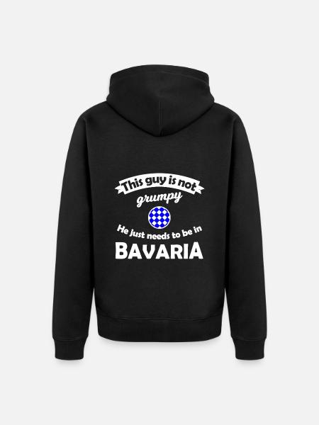 Bavarian homeland - Unisex Premium Organic Zip Hoodie - black