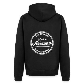 Fabriqué en Arizona - Veste à capuche bio Premium Unisexe - noir - Dos - Nico (187cm)