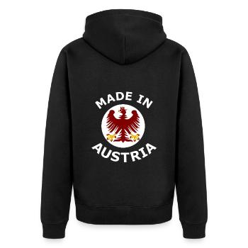 The Austrians - Unisex Premium Organic Zip Hoodie - black - Back - Nico (187cm)
