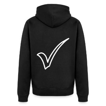 Hook Emoji Sketch Drawing White - Unisex Premium Organic Zip Hoodie - black - Back - Nico (187cm)