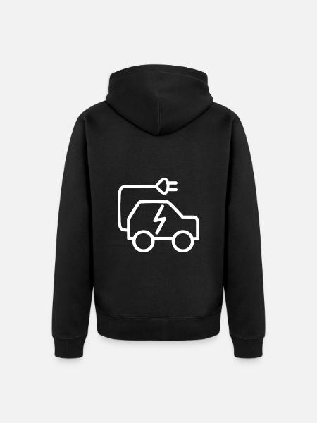 Les voitures électriques - Veste à capuche bio Premium Unisexe - noir