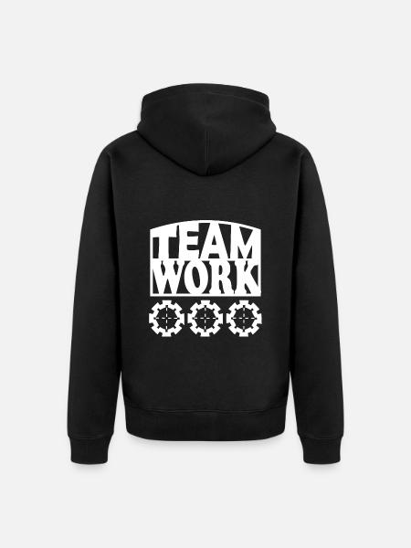 The team workers - Unisex Premium Organic Zip Hoodie - black