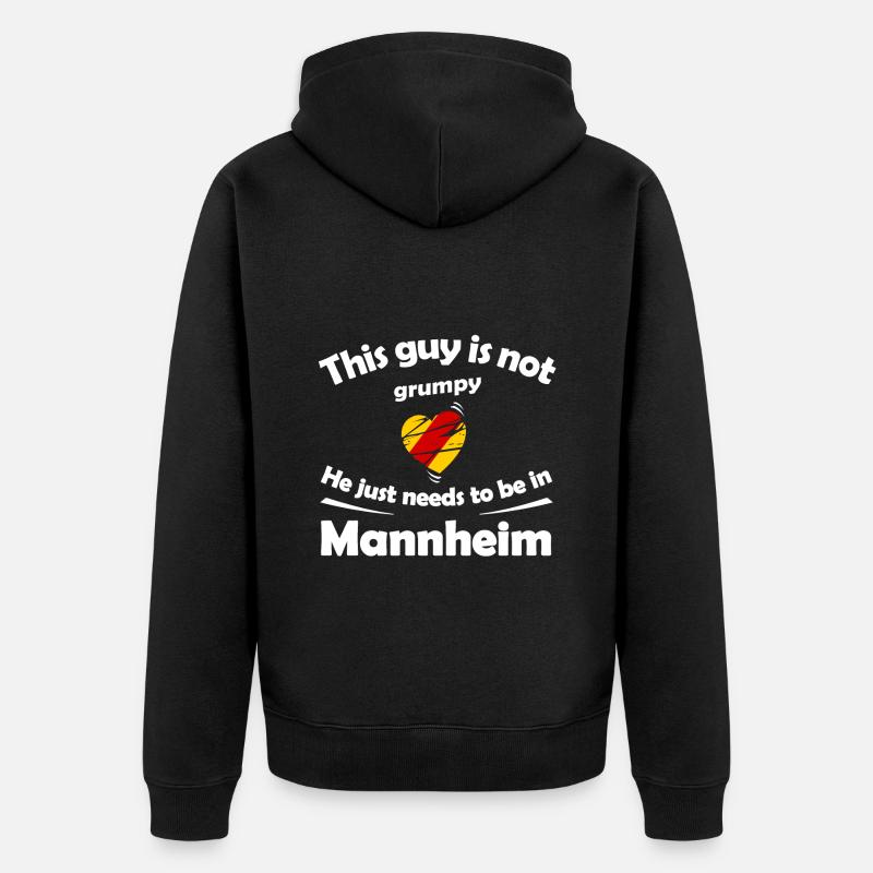 Chez lui à Mannheim - Veste à capuche bio Premium Unisexe - noir