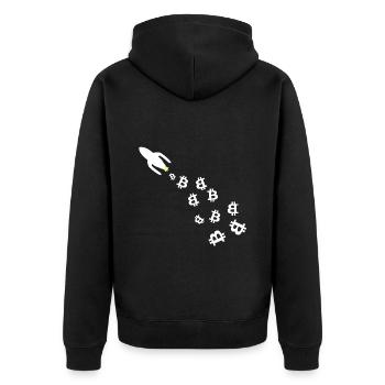 La Voie lactée Bitcoin - Veste à capuche bio Premium Unisexe - noir - Dos - Nico (187cm)