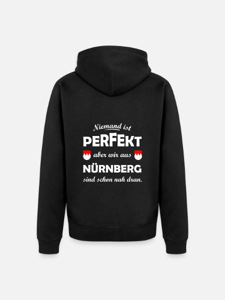 Heimatstadt Nürnberg - Unisex Premium Bio Zip Hoodie - Schwarz