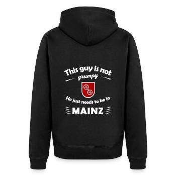 Les habitants de Mayence - Veste à capuche bio Premium Unisexe - noir - Dos - Nico (187cm)