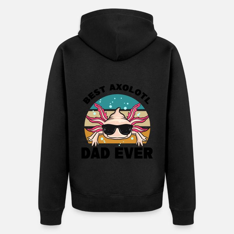 Axolotl comme animal de compagnie - Veste à capuche bio Premium Unisexe - noir