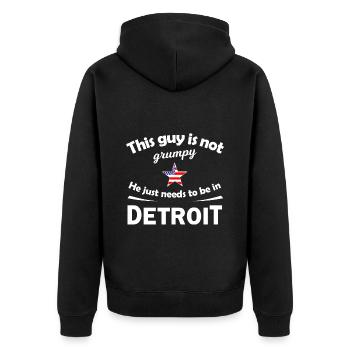 Les gars de Detroit - Veste à capuche bio Premium Unisexe - noir - Dos - Nico (187cm)