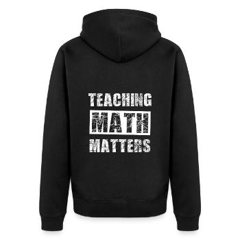 Die Mathematiker - Unisex Premium Bio Zip Hoodie - Schwarz - Hinten - Nico (187cm)