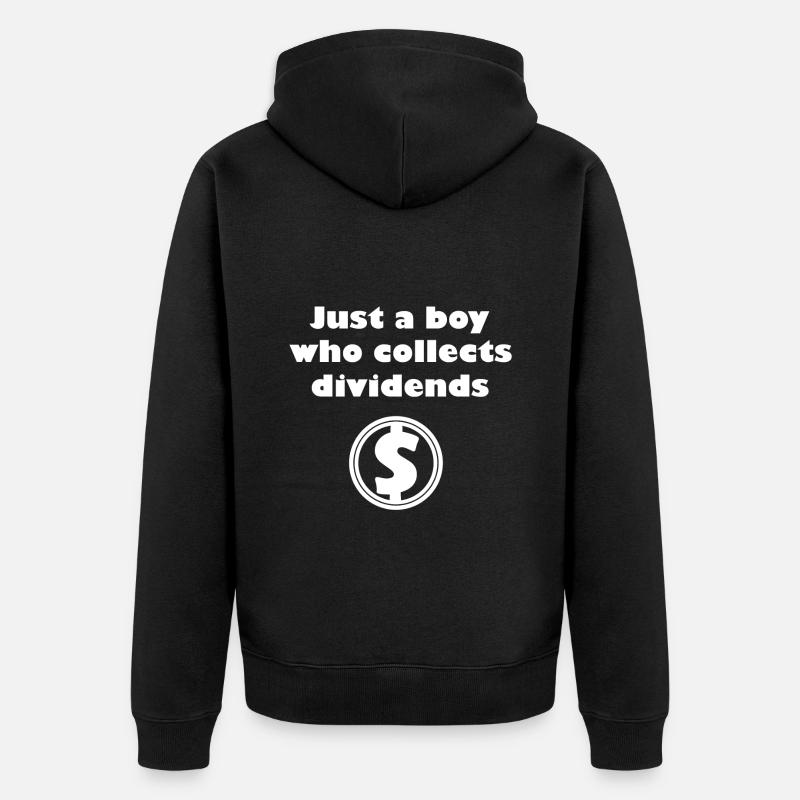 Le collecteur de dividendes - Veste à capuche bio Premium Unisexe - noir
