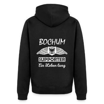 La Ruhrpott - Veste à capuche bio Premium Unisexe - noir - Dos - Nico (187cm)