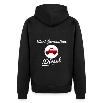 Les tout derniers véhicules diesel - Veste à capuche bio Premium Unisexe - noir - Dos - Nico (187cm)
