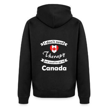 Le tourisme canadien - Veste à capuche bio Premium Unisexe - noir - Dos - Nico (187cm)