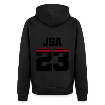 Jga 23 Maillot Enterrement de vie de jeune fille - Veste à capuche bio Premium Unisexe - noir - Dos - Nico (187cm)