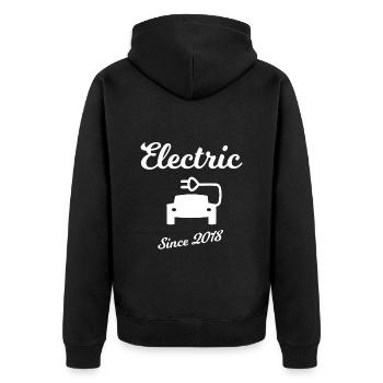 Électrique depuis 2018 - Veste à capuche bio Premium Unisexe - noir - Dos - Nico (187cm)
