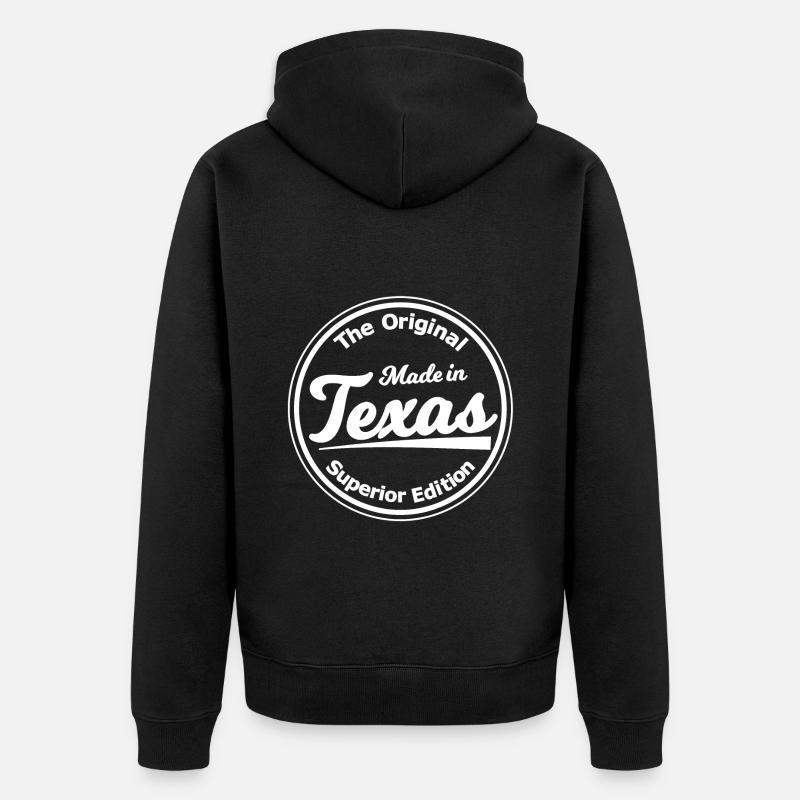 Made in Texas - Unisex Premium Bio Zip Hoodie - Schwarz