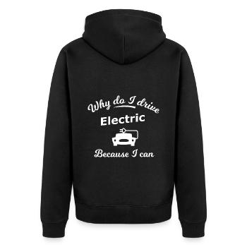 Véhicules électriques - Veste à capuche bio Premium Unisexe - noir - Dos - Nico (187cm)