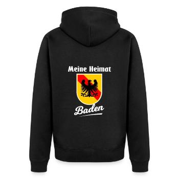 La patrie de Baden - Veste à capuche bio Premium Unisexe - noir - Dos - Nico (187cm)