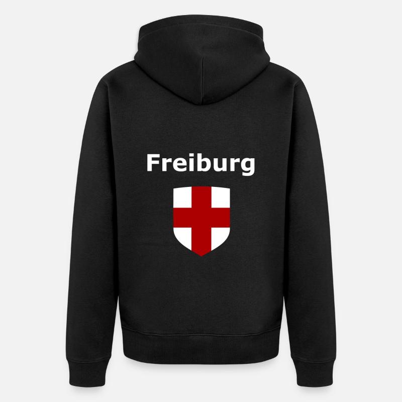Die Freiburger - Unisex Premium Bio Zip Hoodie - Schwarz