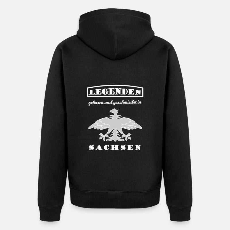 Les légendes de Saxe - Veste à capuche bio Premium Unisexe - noir