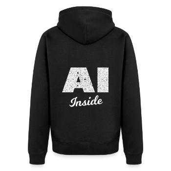 Drôle, intelligent et intelligent - Veste à capuche bio Premium Unisexe - noir - Dos - Nico (187cm)
