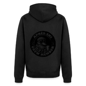 Ente Apres Ski Team Spruch - Unisex Premium Bio Zip Hoodie - Schwarz - Hinten - Nico (187cm)