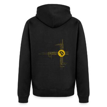 La révolution financière Bitcoin - Veste à capuche bio Premium Unisexe - noir - Dos - Nico (187cm)