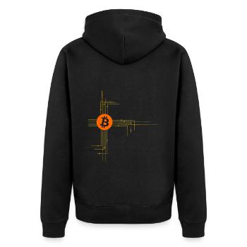 Le nouveau réseau Bitcoin - Veste à capuche bio Premium Unisexe - noir - Dos - Nico (187cm)