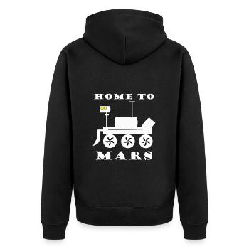 The Journey to All - Unisex Premium Organic Zip Hoodie - black - Back - Nico (187cm)