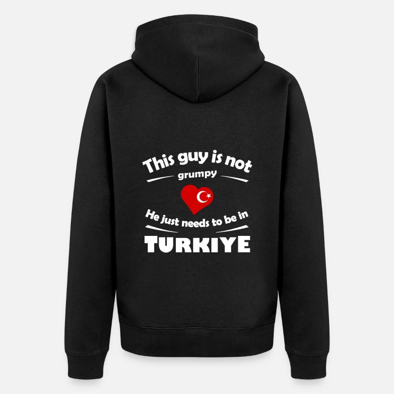 Vacances à Antalya - Veste à capuche bio Premium Unisexe - noir