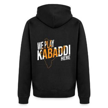 Gift for Kabaddi Lovers - Unisex Premium Organic Zip Hoodie - black - Back - Nico (187cm)