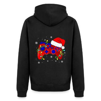 Consoles de jeux de Noël - Veste à capuche bio Premium Unisexe - noir - Dos - Nico (187cm)