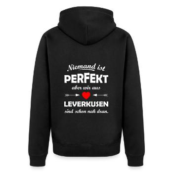 Ville de Leverkusen en Rhénanie - Veste à capuche bio Premium Unisexe - noir - Dos - Nico (187cm)