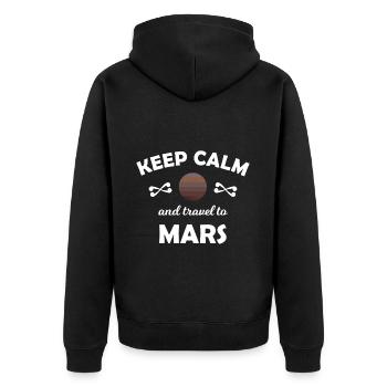 L’espace et les missions spatiales - Veste à capuche bio Premium Unisexe - noir - Dos - Nico (187cm)