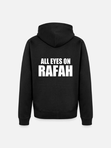 all eyes on rafah - Veste à capuche bio Premium Unisexe - noir