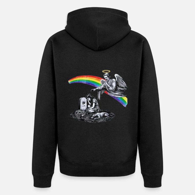 Papa disparu en deuil - Veste à capuche bio Premium Unisexe - noir