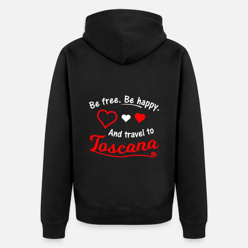 Vacances en Toscane Italie - Veste à capuche bio Premium Unisexe - noir