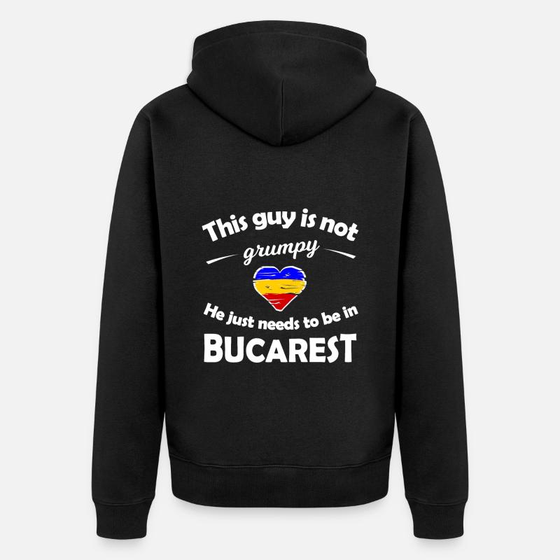 La patrie Bucarest - Veste à capuche bio Premium Unisexe - noir