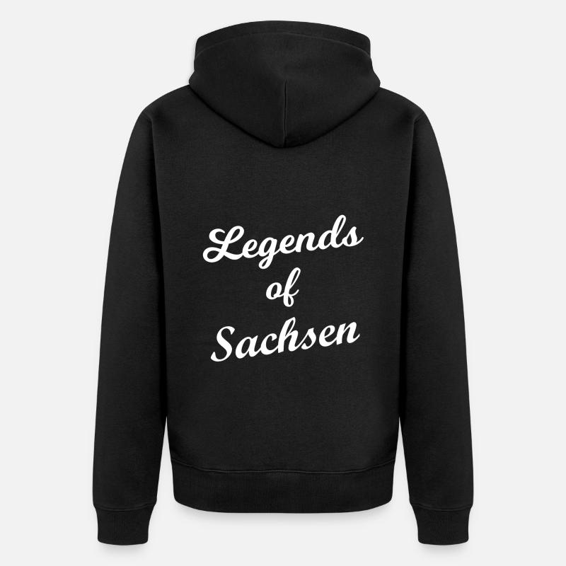 Légendes de Saxe - Veste à capuche bio Premium Unisexe - noir